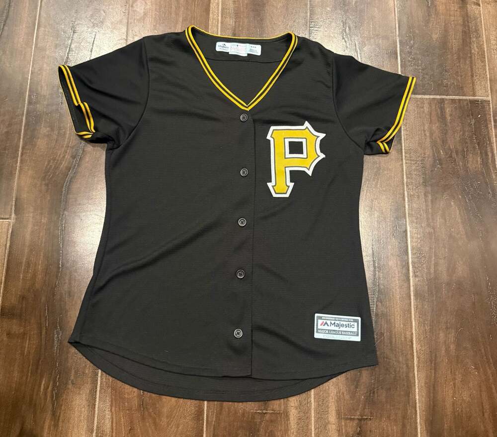 Majestic Cool Base Pittsburgh Pirates Black Alternate MLB Jersey Size Medium